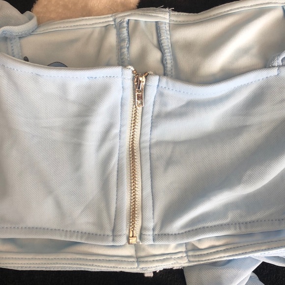 Baby Blue Ruched Top - Picture 2 of 3